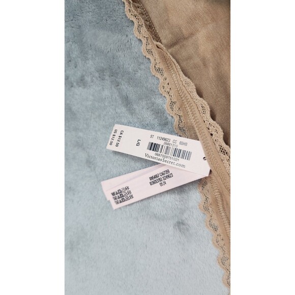 Victoria's Secret Large 3 Pack NWT Lace-Trim Cotton High Leg Brief Panty - Picture 5 of 6